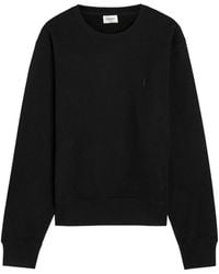 Saint Laurent - Round-Neck Long-Sleeve Sweatshirt - Lyst