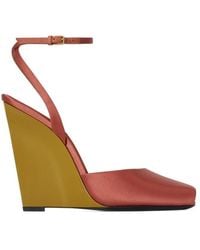 Saint Laurent - La Scandale Wedge Sandals - Lyst