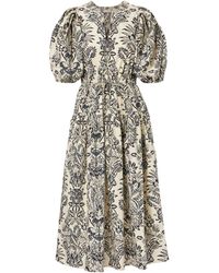 Ulla Johnson - Harriet Printed Cotton Poplin Midi Dress - Lyst