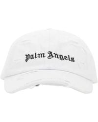 Palm Angels - Logo-Embroidered Distressed-Effect Cap - Lyst