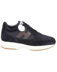 Hogan - Interactive Suede-Trim Low-Top Sneakers - Lyst