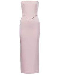 Alex Perry - Draped Crepe Satin Corset Dress - Lyst