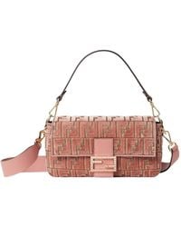 Fendi - Medium Baguette Ff-Pattern Shoulder Bag - Lyst