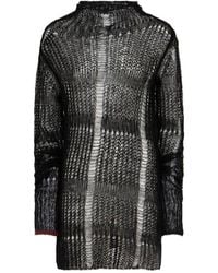 Yohji Yamamoto - Asymmetric Sheer Knit Long Sweater - Lyst