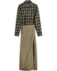 Our Legacy - Checked Wrap Shirt Dress - Lyst