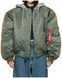 Vetements - X Alpha Industries Collaboration Hooded Bomber Jacket - Lyst