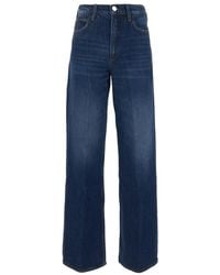 FRAME - Logo Denim Pants - Lyst