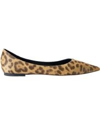 Jimmy Choo - Love Leopard-Print Pony Hair Ballet Flats - Lyst