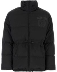 Valentino - Logo Printed Zipped Padded Jacket - Lyst