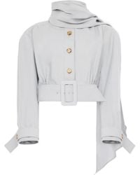 Chloé - Buttoned Belted Jacket - Lyst