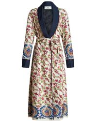 Etro - Silk Twill Robe Coat - Lyst