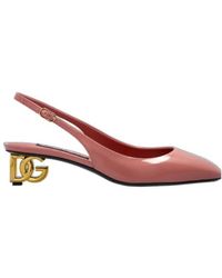Dolce & Gabbana - Square Toe Slingback Pumps - Lyst