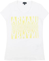 Armani Jeans - Printed T-Shirt With Round Neck - Lyst