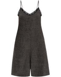 R13 - Lace-Trimmed Wool Playsuit - Lyst