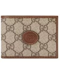 Gucci - Printed Logo Folded Wallet - Lyst