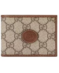 Gucci - Printed Logo Folded Wallet - Lyst