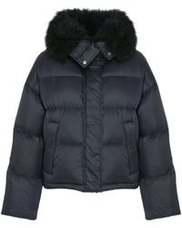 Yves Salomon - Lambsherling-Trim Puffer Jacket - Lyst