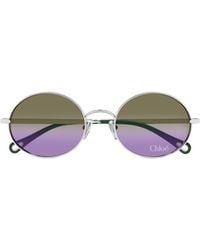 Chloé - Chloé Eyewear Oval-Frame Sunglasses - Lyst