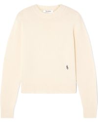 Sporty & Rich - Src Short Embroidered Cashmere And Wool Blend Sweater - Lyst