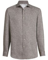 Brunello Cucinelli - Linen Shirt - Lyst