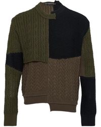 ANDERSSON BELL - Patchwork Asymmetric Crew Neck Sweater - Lyst