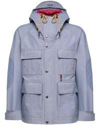 Moncler - Grenoble Ajaccio Chambray Hooded Field Jacket - Lyst