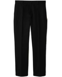 Burberry - Logo Detailed Tapered Leg Trousers - Lyst