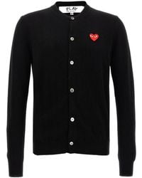 COMME DES GARÇONS PLAY - Heart-Logo Button Cardigan - Lyst