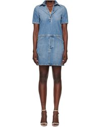 Moschino - Laurel Crown Emblem Denim Dress - Lyst