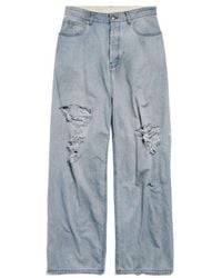 パンツ TOMOBALENCIAGA Cut Up Baggy Pants Men's Cut-up Baggy Pants in Blue | Balenciaga US