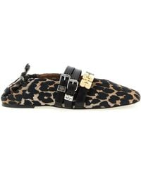 Ganni - 'Sue Triple' Ballet Flats - Lyst