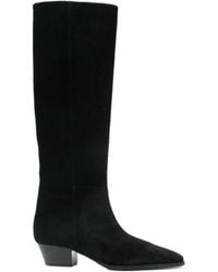 Aeyde - Knee-High Block-Heeled Boots - Lyst