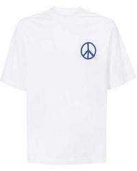 Marcelo Burlon - County Of Milan Crewneck Peace-Logo T-Shirt - Lyst