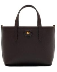 Burberry - Mini Bloomsbury Reversible Checked Top Handle Bag - Lyst