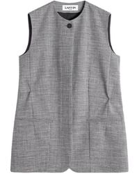 Lanvin - Button Vest - Lyst