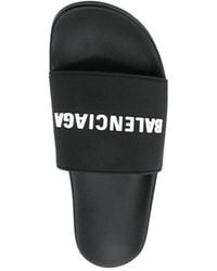 Balenciaga - Logo Printed Pool Slides - Lyst