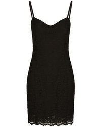 Dolce & Gabbana - Kim Lace-Detailed Sleeveless Mini Dress - Lyst