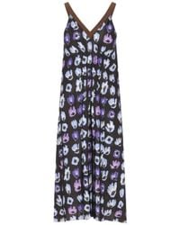 Prada - V-Neck Dress - Lyst