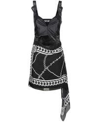 Versace Jeans Couture - Couture Scarf Detail Sleeveless Mini Dress - Lyst