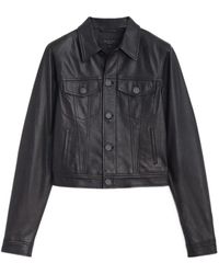 Rag & Bone - Long-Sleeved Leather Jacket - Lyst