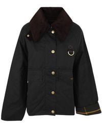 Barbour - Logo Embroidered Long-Sleeved Jacket - Lyst