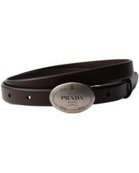 Prada - Oval-Buckle Belt - Lyst