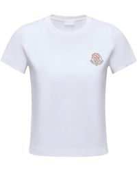 Moncler - Logo Patch Crewneck T-Shirt - Lyst