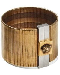 Versace - Textured Medusa Cuff Bracelet - Lyst