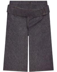 Courreges - Double-Belted Denim Shorts - Lyst