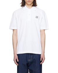 Maison Kitsuné - Maison Kitsuné Fox Head Patch Short-Sleeved Polo Shirt - Lyst