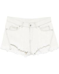 Rick Owens - Frayed Denim Shorts - Lyst