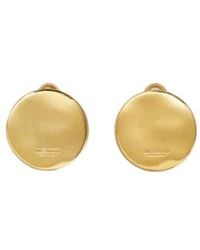 Jil Sander - Engraved-Logo Round Earrings - Lyst