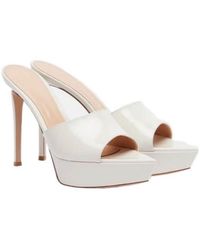 Gianvito Rossi - Patent Leather Platform Mules - Lyst