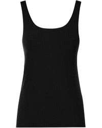 Pinko - Ribbed Logo Knit Top - Lyst